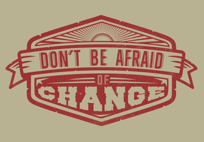 Poster Angst und Veränderungen Typografie im Retro-Stil