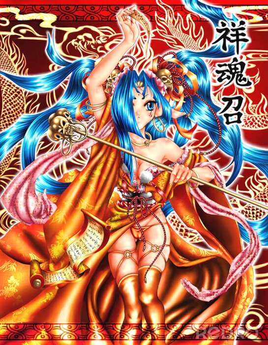 Poster Anime mit einer Zauberin