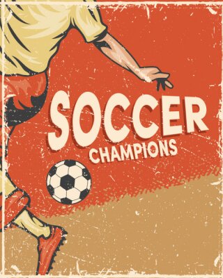 Poster Antik-Fußball-Illustration