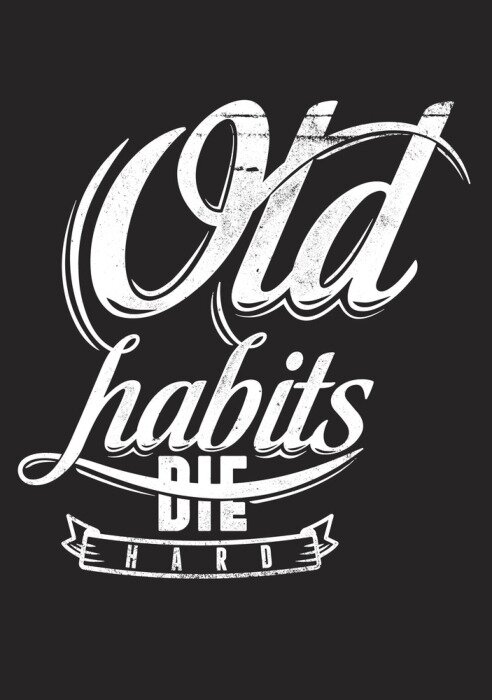 Poster Anweisung über Gewohnheiten