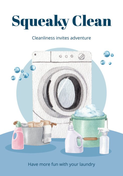 Poster Aquarell-Konzept des Wachens