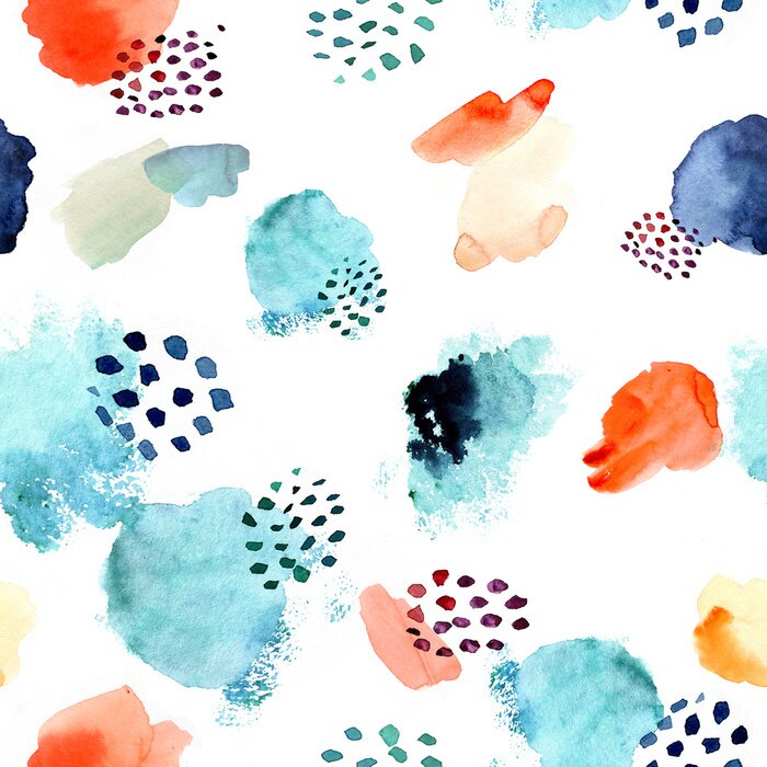 Poster Aquarell-Muster mit Flecken