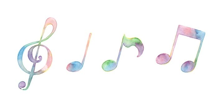 Poster Aquarell-Noten