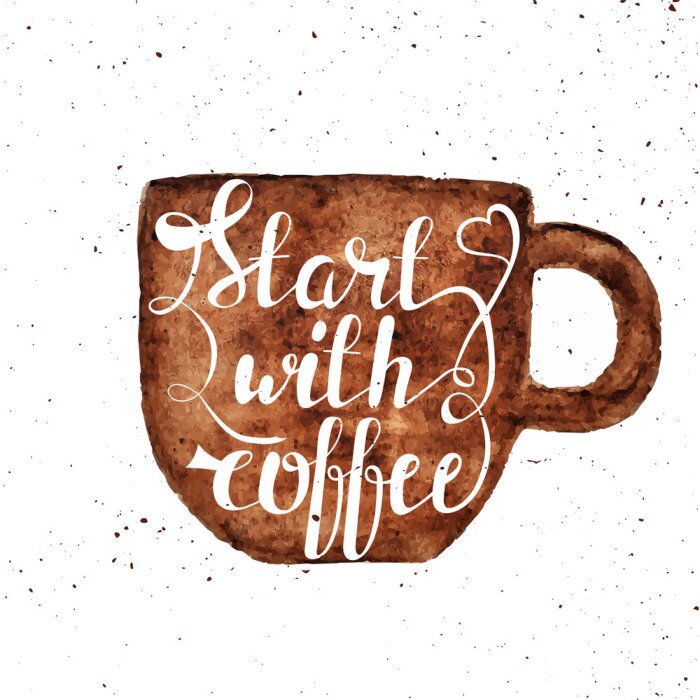 Poster Aquarellkaffee