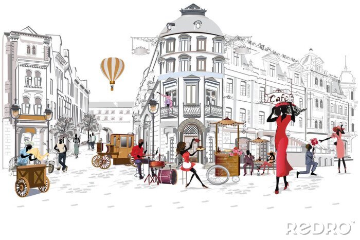 Poster Architektonische Illustration