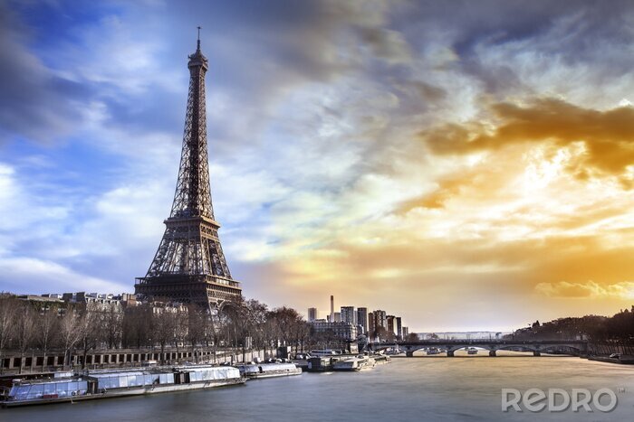Poster Architektonisches Panorama von Paris