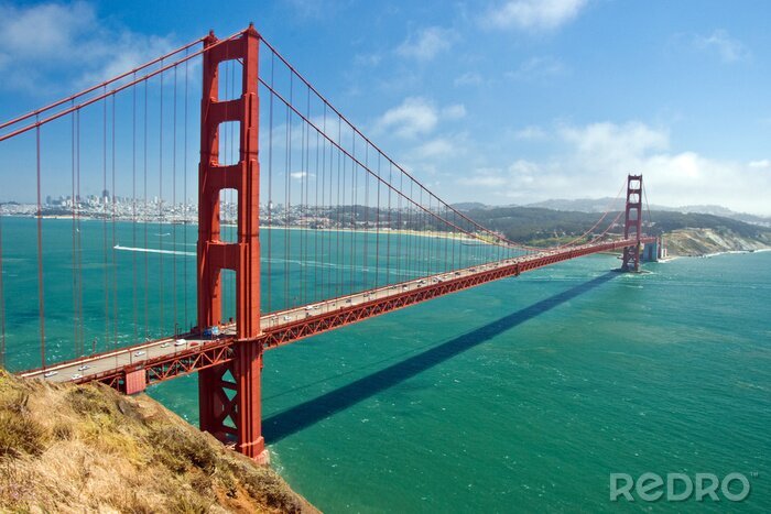 Poster Architektur am türkisfarbenen Wasser