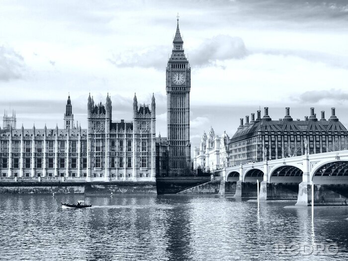 Poster Architektur des Parlaments am Fluss