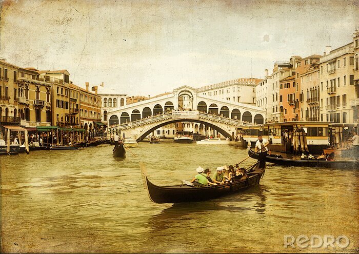 Poster Architektur von Venedig auf der Landschaft