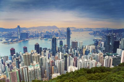 Asien Hongkong aus Vogelperspektive