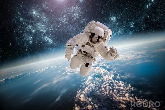 Poster Astronaut driftet im Universum