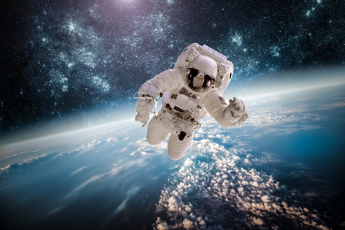 Poster Astronaut driftet im Universum