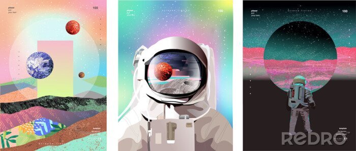 Poster Astronaut im Raumanzug künstlerische Grafiken
