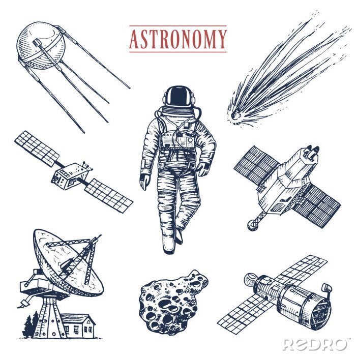 Poster Astronaut unter Weltraumausrüstung