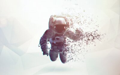 Astronaut verstreut in Staub Grafik