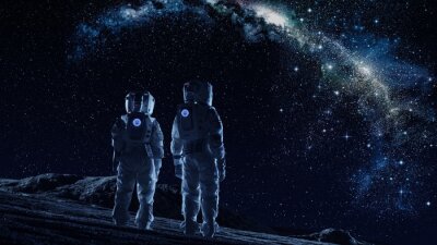 Astronauten in Raumanzügen