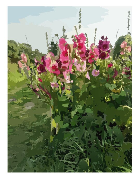 Poster Auf der Wiese Bild von Blumen