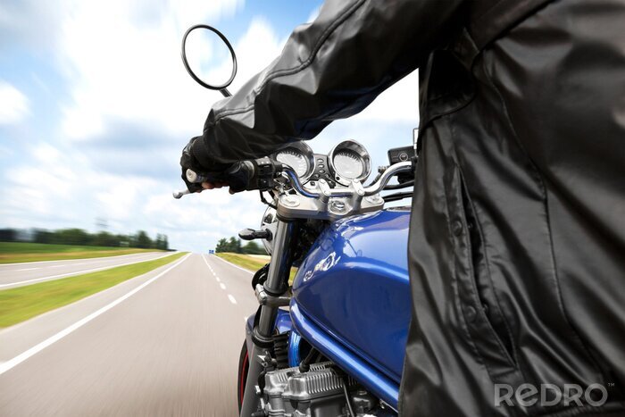 Poster Aufregende Motorradtour