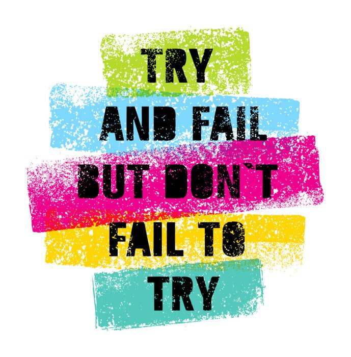 Poster Aufschrift auf Regenbogenstreifen