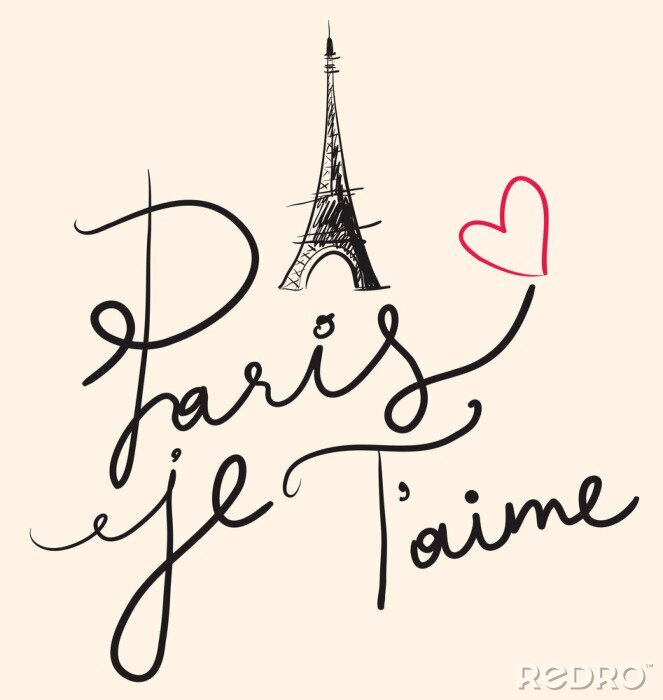 Poster Aufschrift Ich liebe Paris