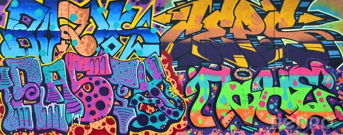 Poster Aufschriften im Graffiti-Stil