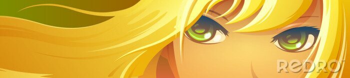 Poster Augen im Anime-Stil