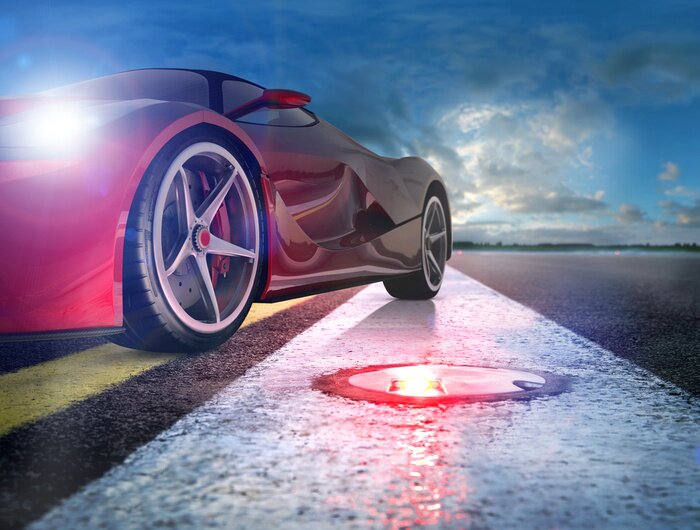 Poster Auto aus Computerspiel