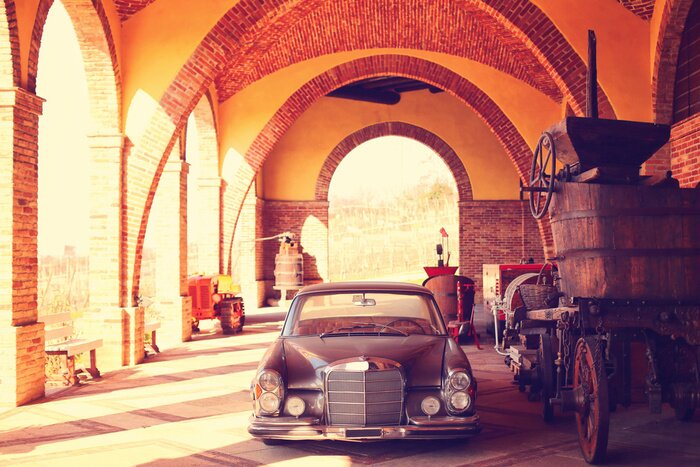 Poster Auto im Halteplatz