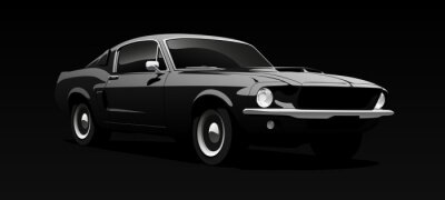 Auto Mustang in Schwarz