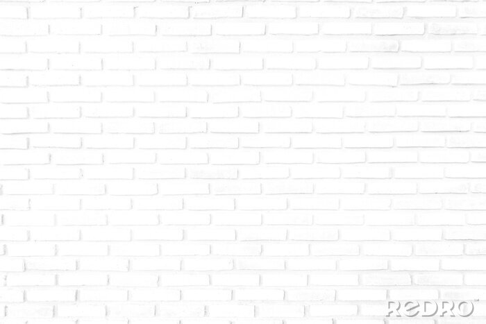 Poster Backstein weiß ohne Mörtel