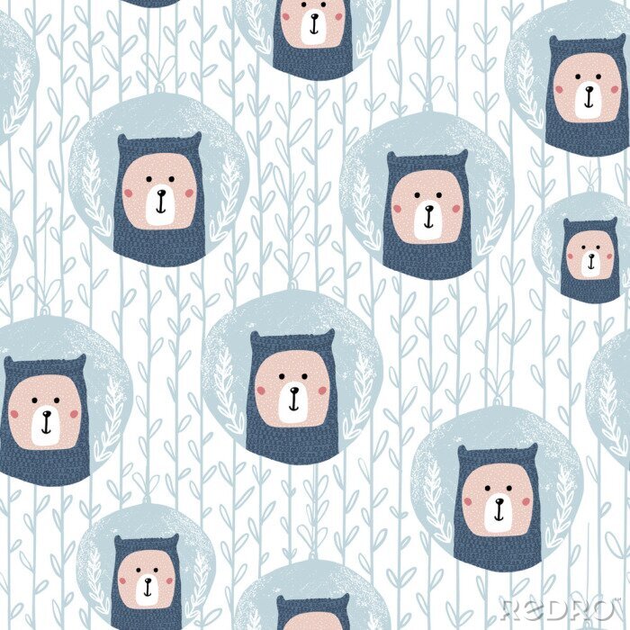 Poster Bärchen im Scandi-Stil