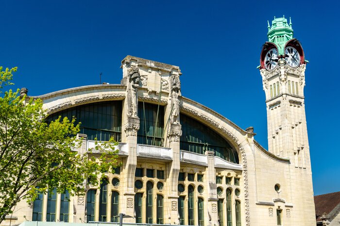 Poster Bahnhof in Rouen Frankreich