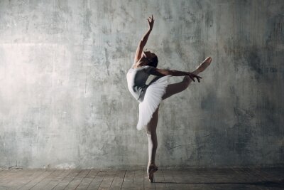 Poster Ballett Tänzerin mit erhobener Hand