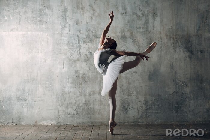 Poster Ballett Tänzerin mit erhobener Hand