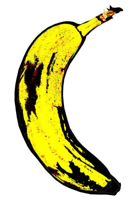 Poster Banane auf weißem Hintergrund