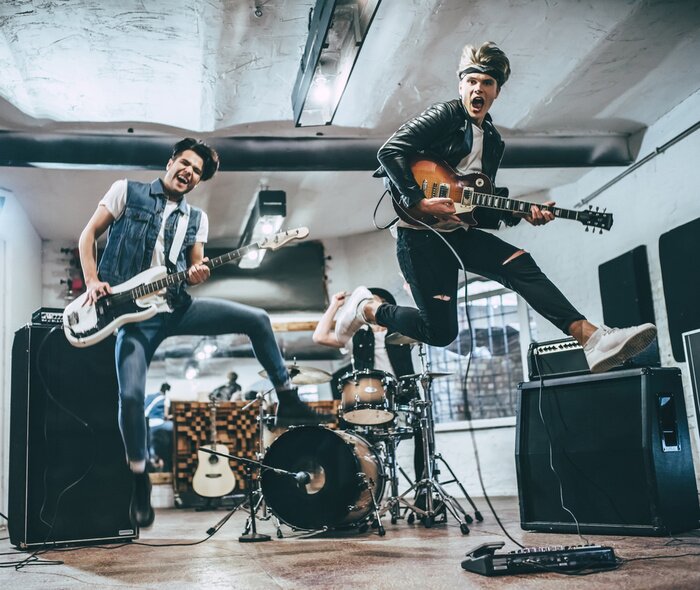 Poster Band Musik in einer Garage