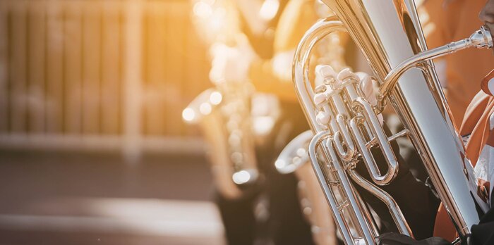 Poster Band und Musikinstrumente