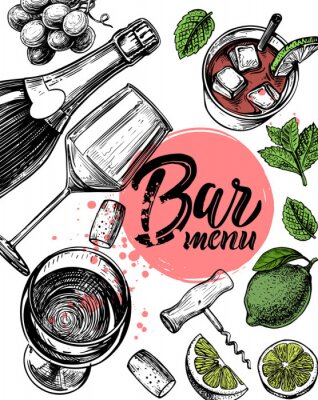 Poster Bar-Menü