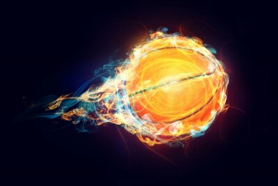 Poster Basketball Ball als Geschoss