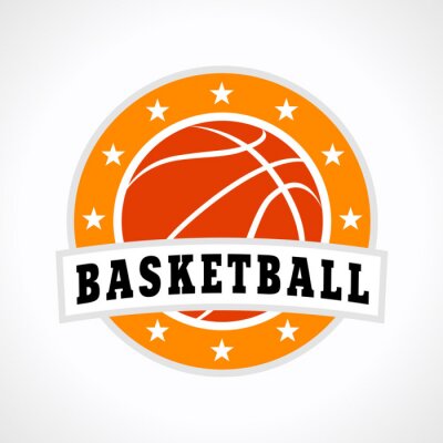 Sticker Basketball Emblem Logo