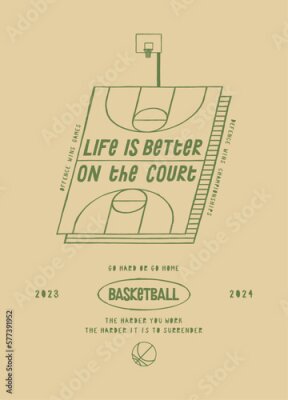 Poster Basketball Platz