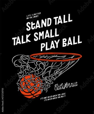 Poster Basketballillustration mit Inschriften