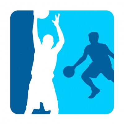 Poster Basketballspieler in zwei Posen