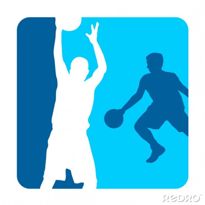 Poster Basketballspieler in zwei Posen