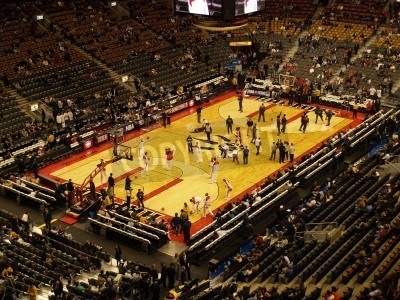 Poster Basketballspieler NBA auf dem Spielfeld