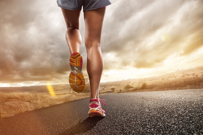 Poster Beine eines Joggers