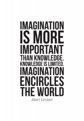 Poster Bekanntes Zitat von Albert Einstein