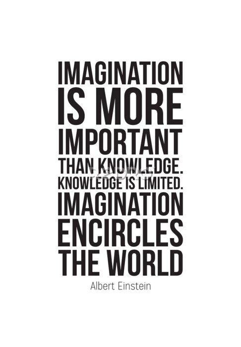 Poster Bekanntes Zitat von Albert Einstein