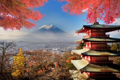 Berge Fuji im Herbst