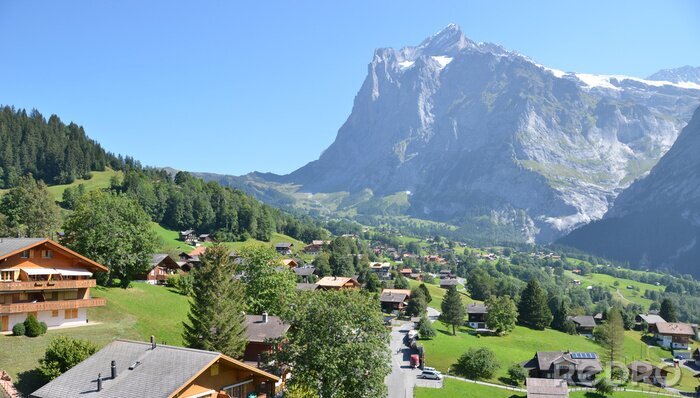 Poster Bergstadtlandschaft